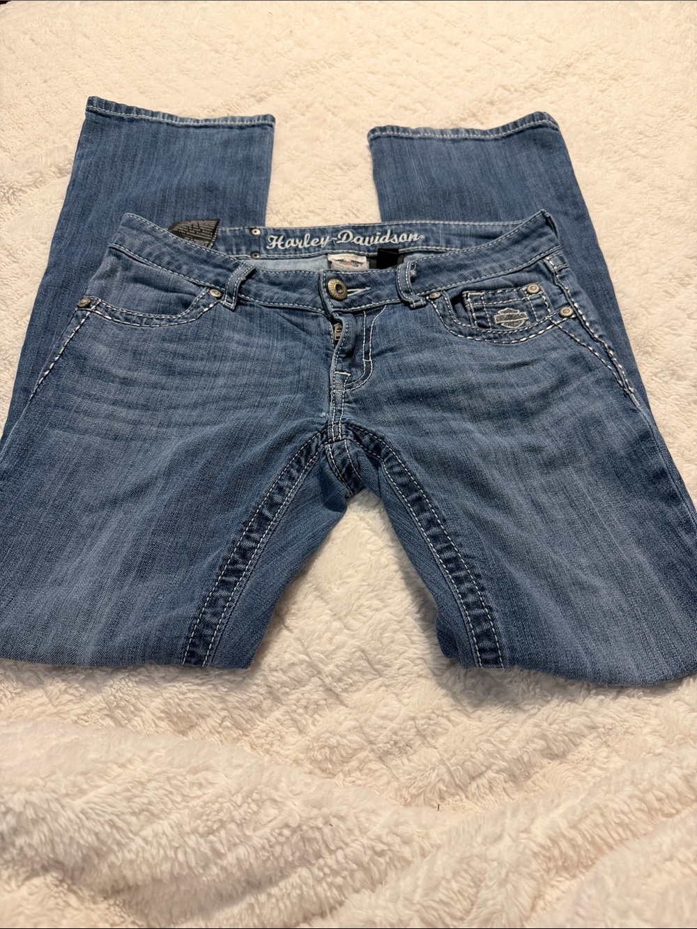 Harley-Davidson Women's Blue Classic Bootcut Jeans